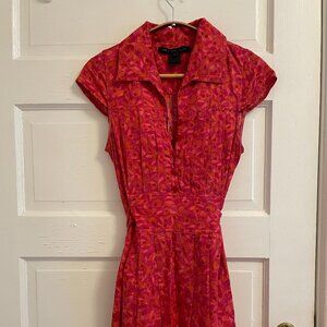 Vibrant Pink Patterned Dress